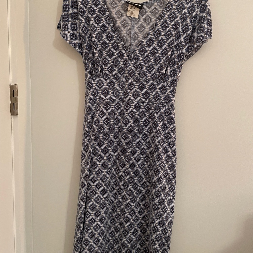 Blue Patterned Women's Dress